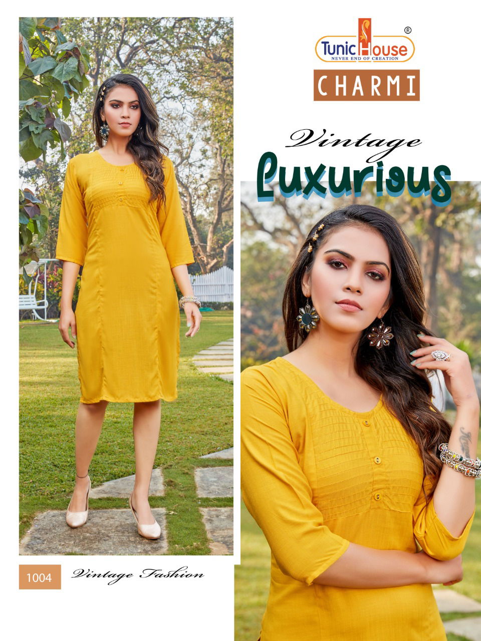 Tunic House Charmi Regular Wear Designer Rayon Kurti Collection
